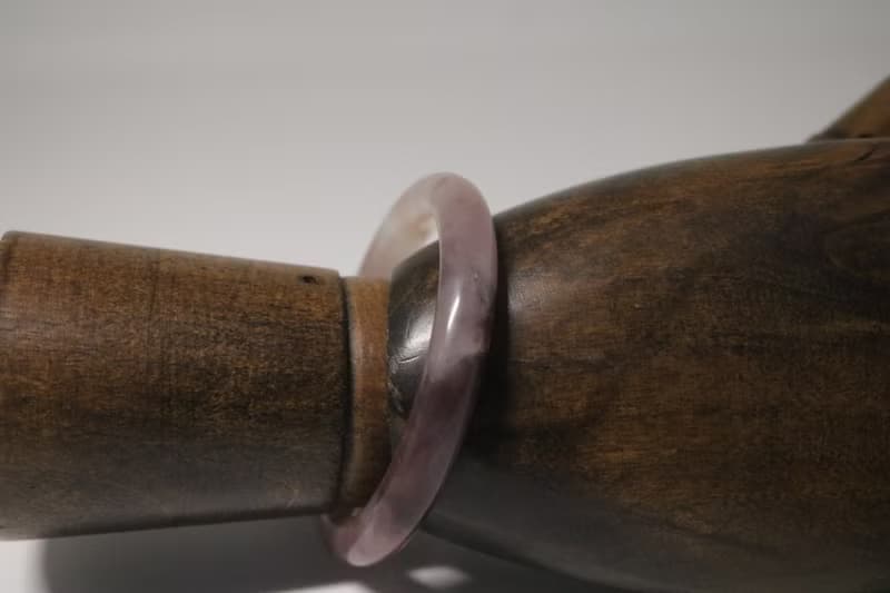 金絲玉精品冰種圓條玉石手鐲石英岩玉手環