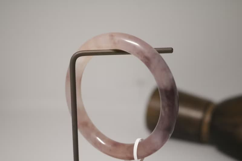 金絲玉精品冰種圓條玉石手鐲石英岩玉手環