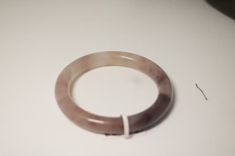 金絲玉精品冰種圓條玉石手鐲石英岩玉手環