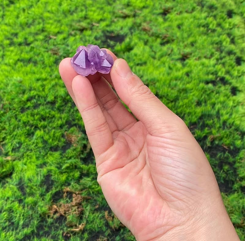 天然可愛夢幻紫晶花骨幹水晶 紫水晶 療癒 招財 智慧 財運 開運