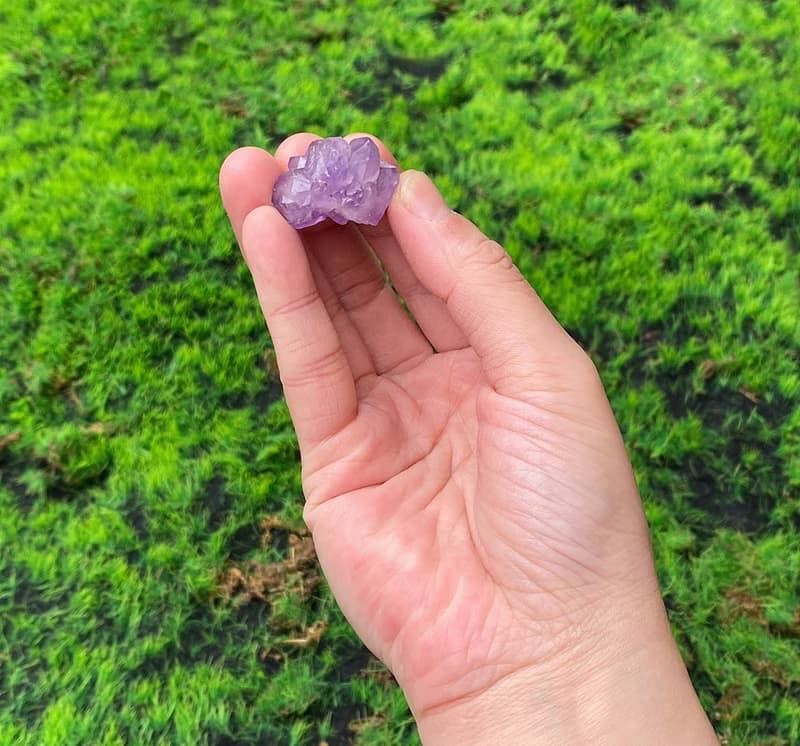 天然可愛夢幻紫晶花骨幹水晶 紫水晶 療癒 招財 智慧 財運 開運