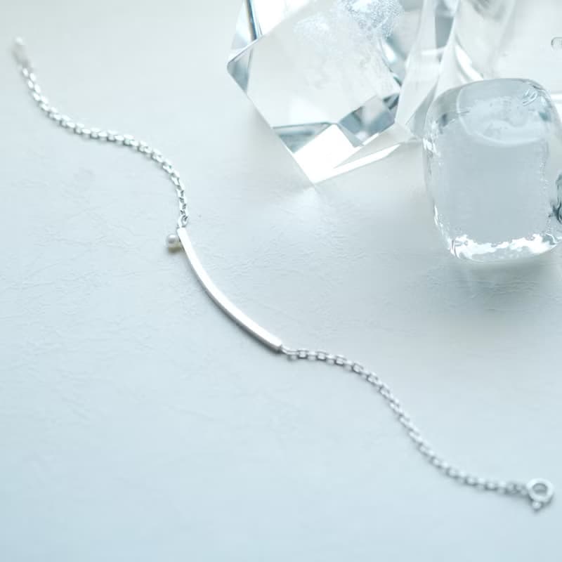 パール バー ブレスレット シルバー925