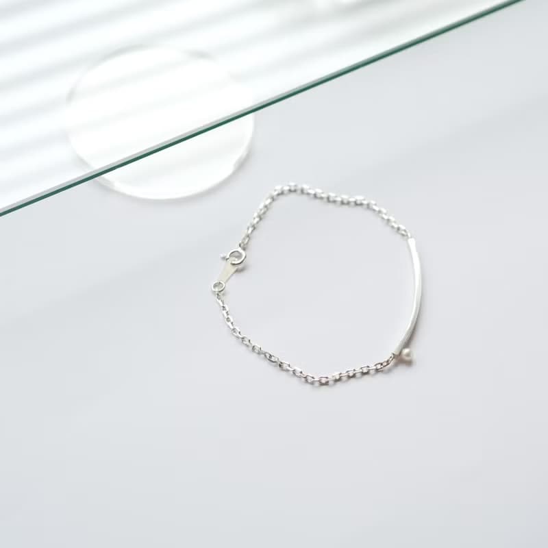 パール バー ブレスレット シルバー925