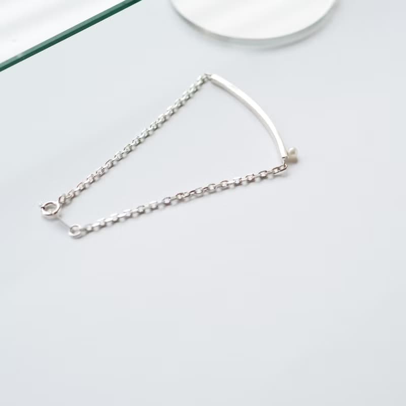 パール バー ブレスレット シルバー925