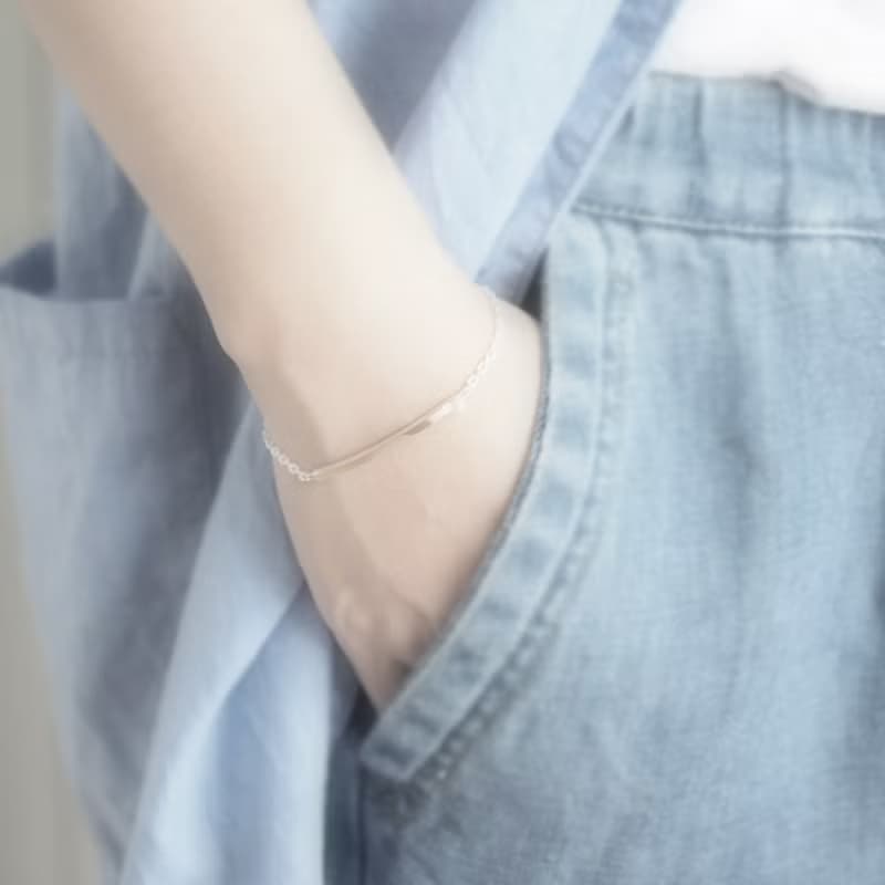 パール バー ブレスレット シルバー925