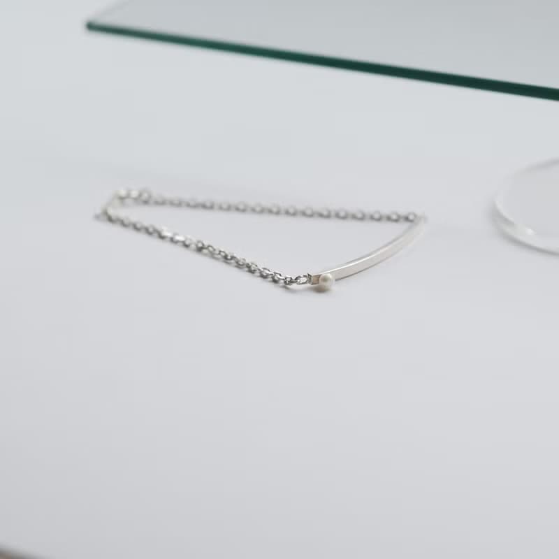 パール バー ブレスレット シルバー925