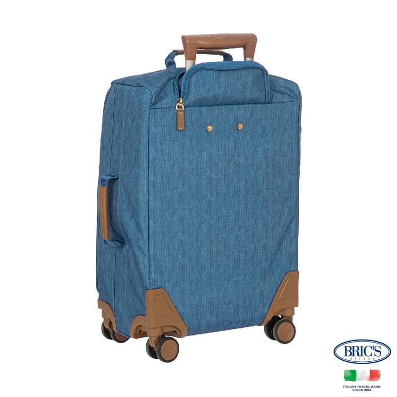 【BRIC' S】X-Travel 20吋 拉鍊拉桿軟箱 登機箱-水洗牛仔