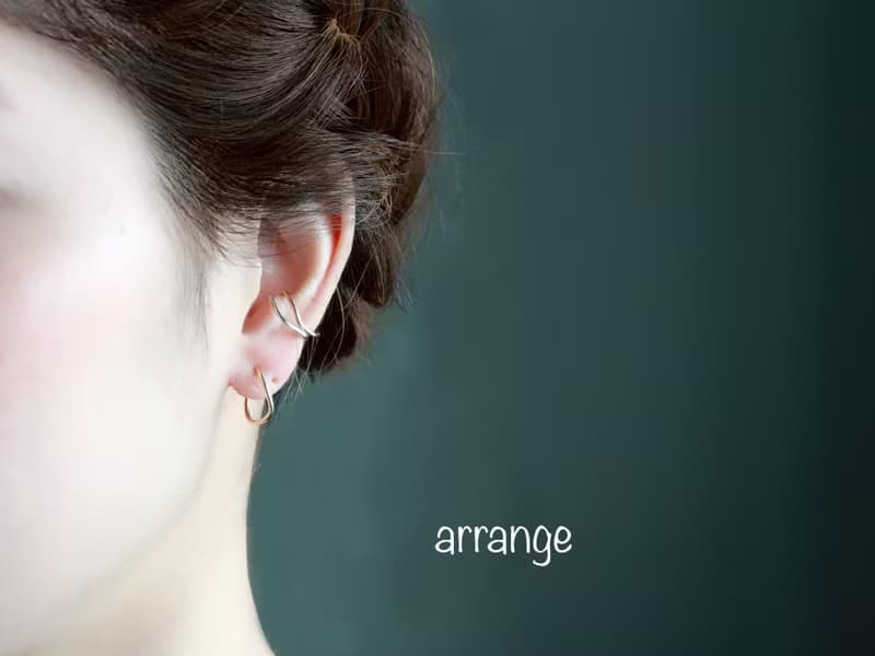 14kgf- 2way curve ear cuff / clip-on