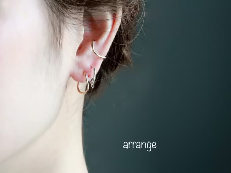 14kgf- 2way curve ear cuff / clip-on