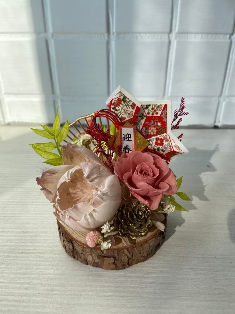 預購。紀念禮物。永生花森林系小桌花