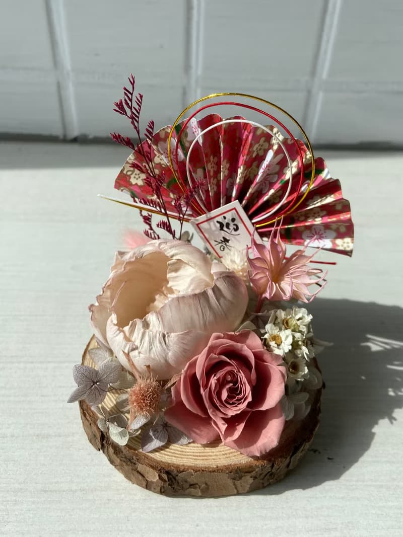 預購。紀念禮物。永生花森林系小桌花