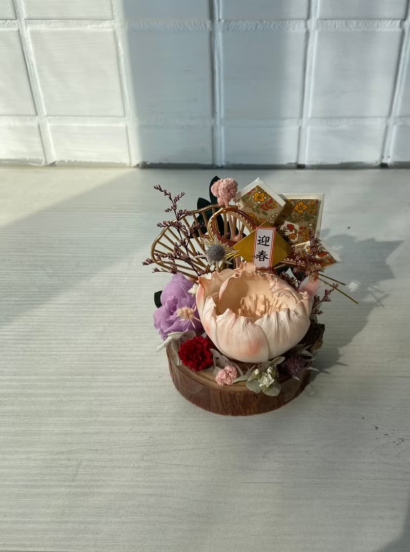 預購。紀念禮物。永生花森林系小桌花