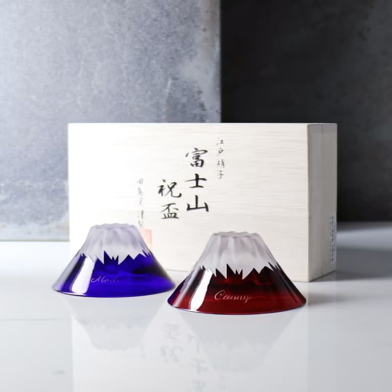 55cc (一對價)【日本田島硝子】富士山祝盃 結婚禮物