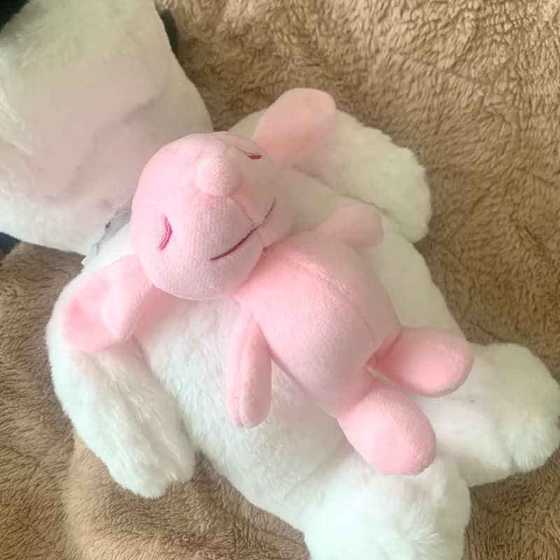 PINKOI獨家-史努比與粉紅小兔玩偶-Snoopy睡姿-史奴比特別款