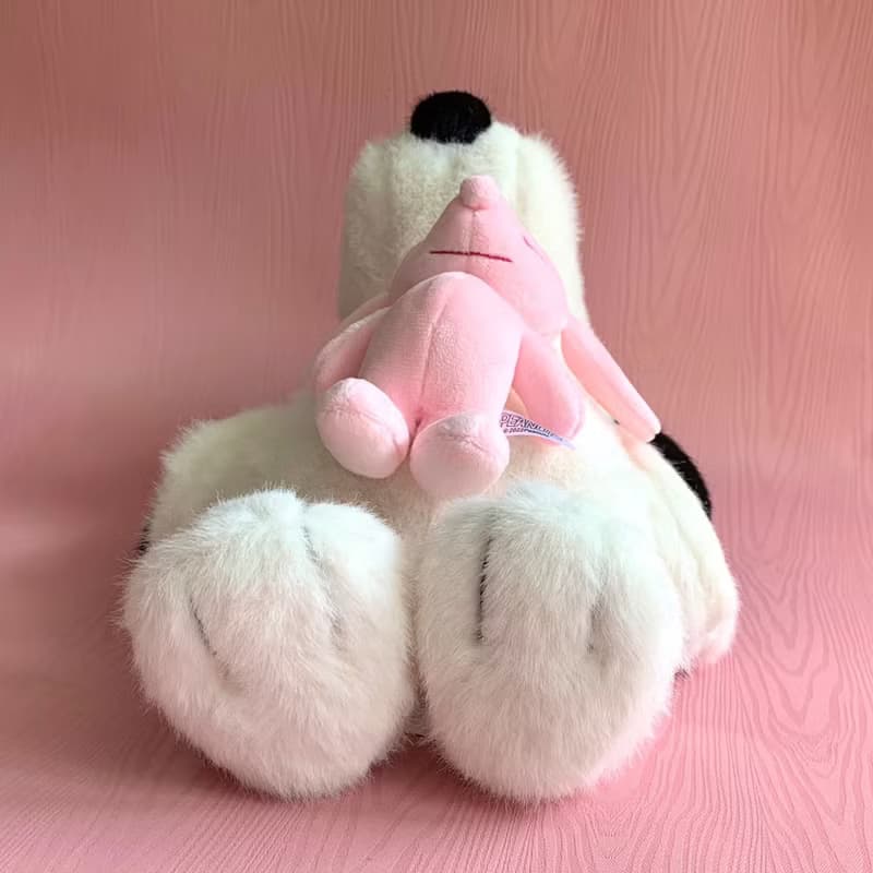 PINKOI獨家-史努比與粉紅小兔玩偶-Snoopy睡姿-史奴比特別款