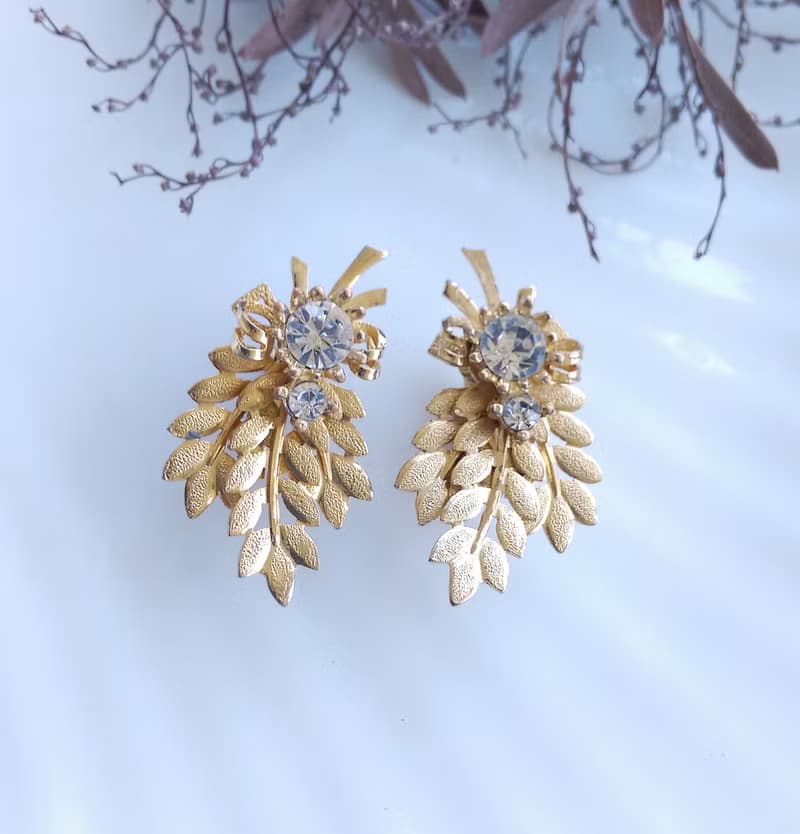 Vintage Jewelry 西洋古董飾品 SARAH COV Harvest Time 夾式耳環