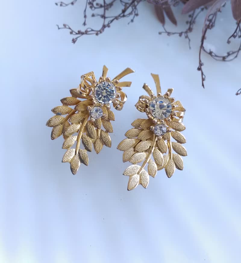 Vintage Jewelry 西洋古董飾品 SARAH COV Harvest Time 夾式耳環