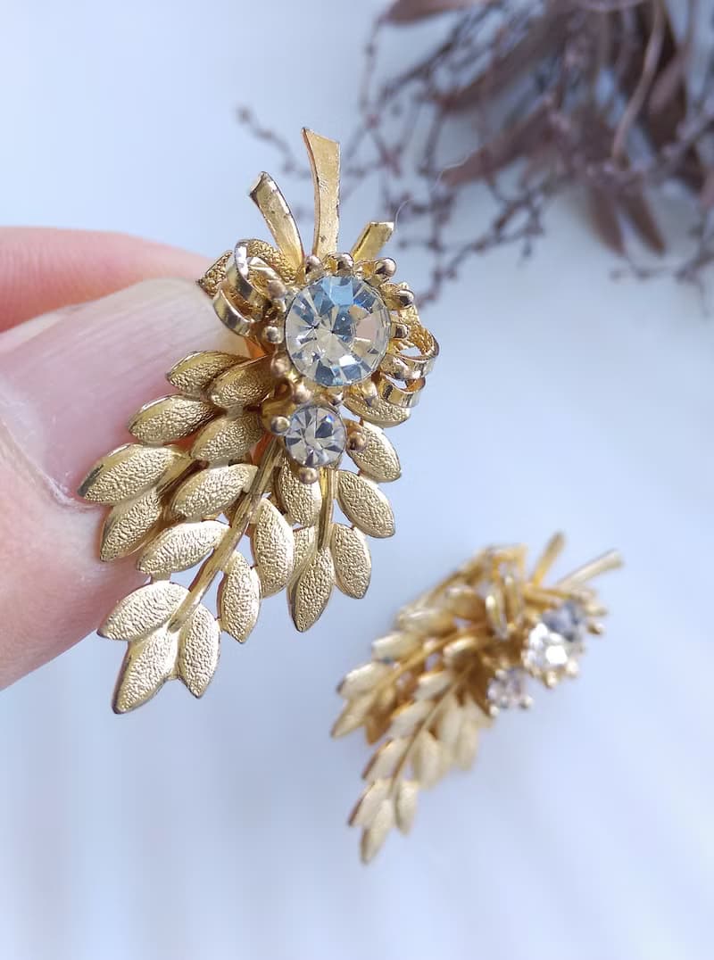 Vintage Jewelry 西洋古董飾品 SARAH COV Harvest Time 夾式耳環
