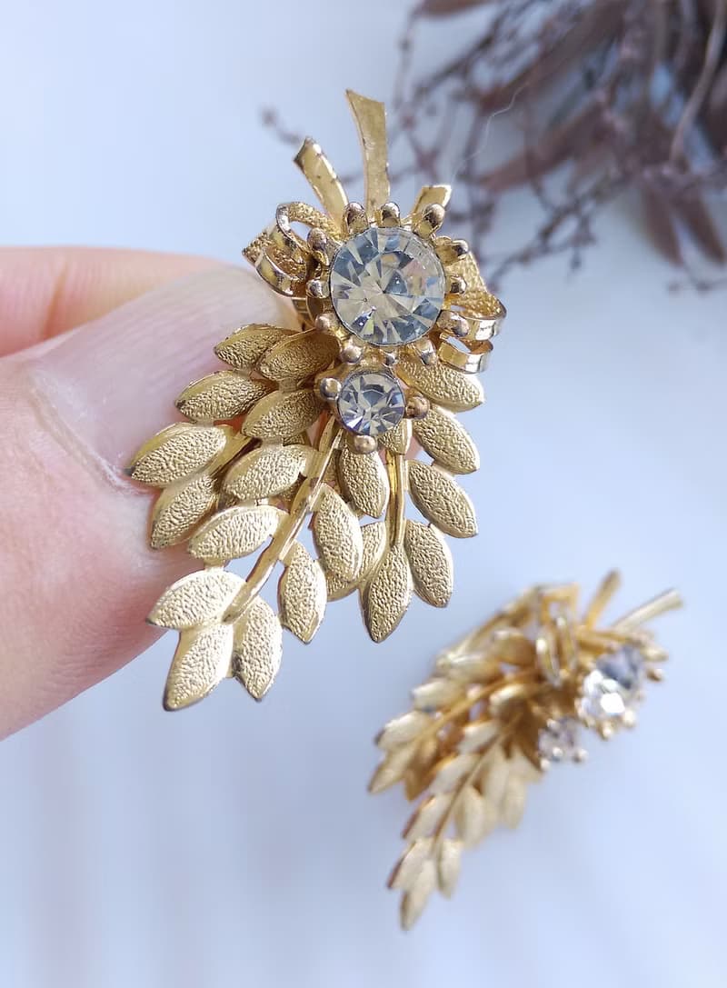 Vintage Jewelry 西洋古董飾品 SARAH COV Harvest Time 夾式耳環