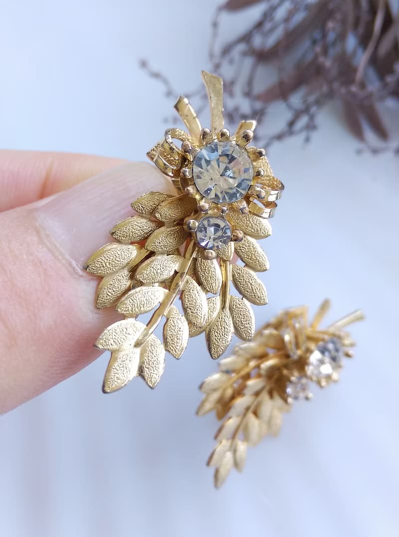 Vintage Jewelry 西洋古董飾品 SARAH COV Harvest Time 夾式耳環