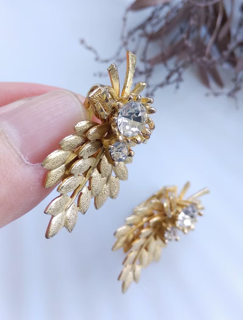 Vintage Jewelry 西洋古董飾品 SARAH COV Harvest Time 夾式耳環
