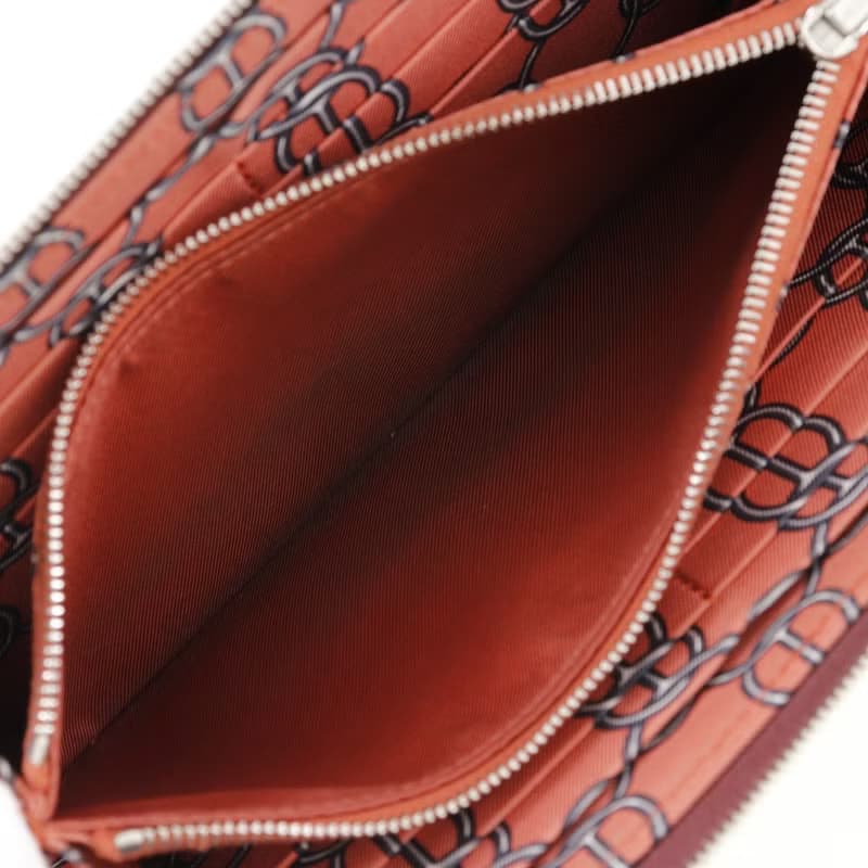 【日本直送】エルメス HERMES アザップロングシルクイン 長財布 ヴォーエプソン ルージュアッシュ ボルドー  レディース【中古】