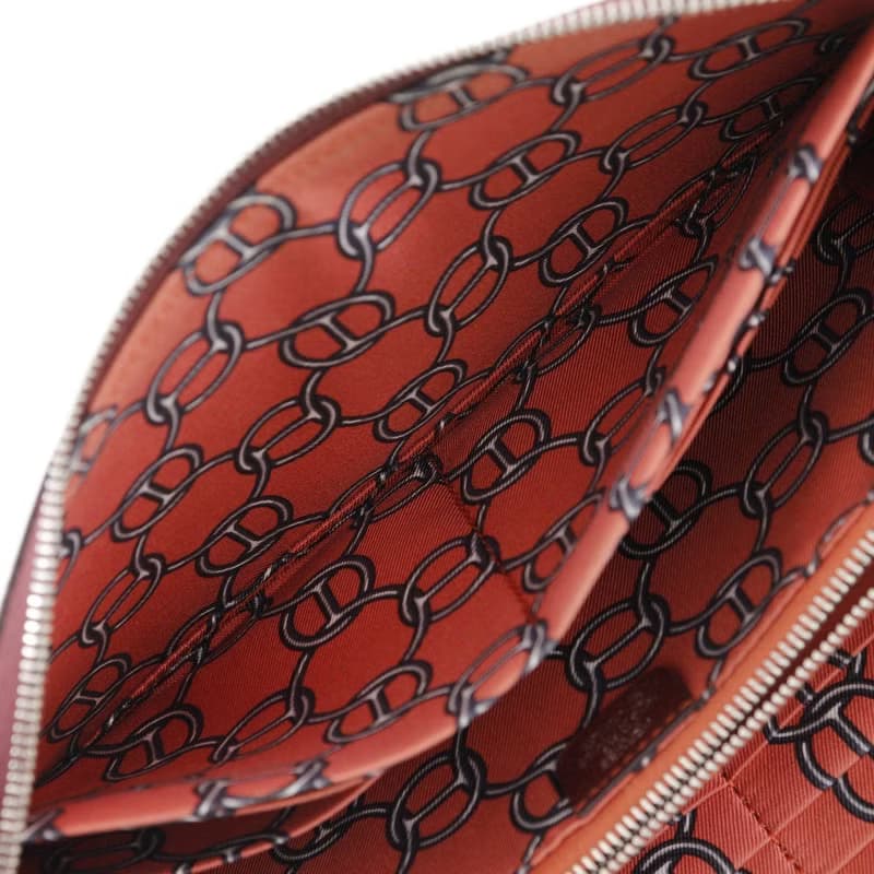 【日本直送】エルメス HERMES アザップロングシルクイン 長財布 ヴォーエプソン ルージュアッシュ ボルドー  レディース【中古】