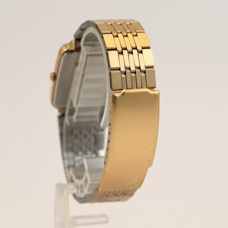 SEIKO ALBA 男性用腕時計 Tank shape QUARTZ Gold Tone Dial Ref.Y142-5070 1994年 手錶 古董錶