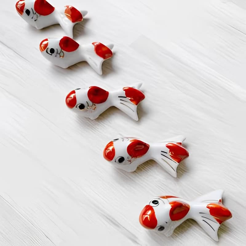【喬遷禮物】金魚筷架 /清水燒/5件組