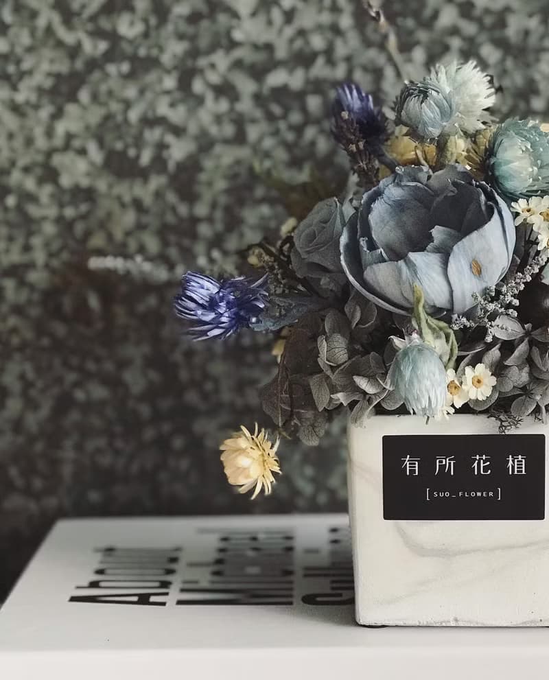 永生花大理石小桌花/宅配限雙北地區,跨縣市需自取