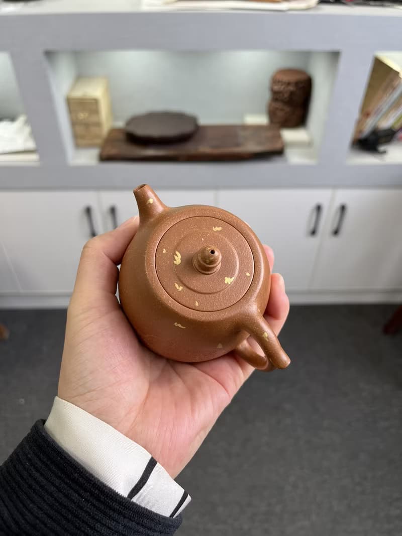 送禮紫砂壺茶壺小汉铎 撒金 祥瑞 现货实拍 原矿优质降坡料 水色