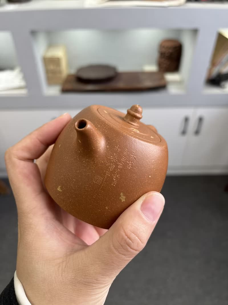 送禮紫砂壺茶壺小汉铎 撒金 祥瑞 现货实拍 原矿优质降坡料 水色