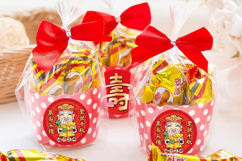 土地公最愛呷 花生酥糖 5顆入歡樂杯 Q版神明祝壽 福德正神 供品
