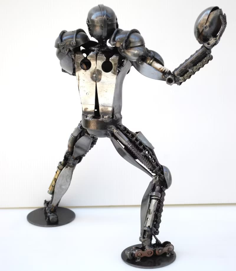 American Football Player SCRAP METAL, Cool gift for him, Cool Birthday Gift