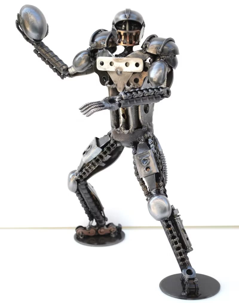 American Football Player SCRAP METAL, Cool gift for him, Cool Birthday Gift