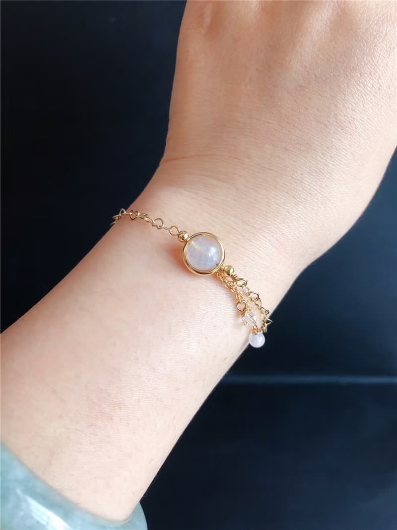 白水晶 學業 新月之淨 淨化 設計款手鍊 閨蜜 姊妹款 禮物