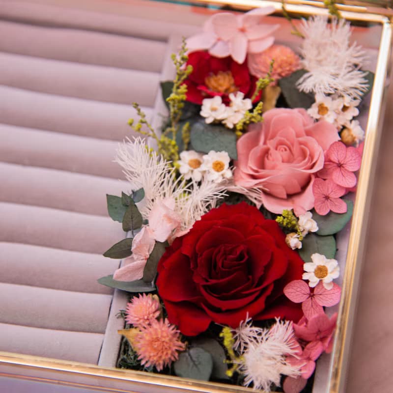 【珍藏】極光/歐若拉珠寶盒 永生花乾燥花花盒 / 共3色 婚禮證婚