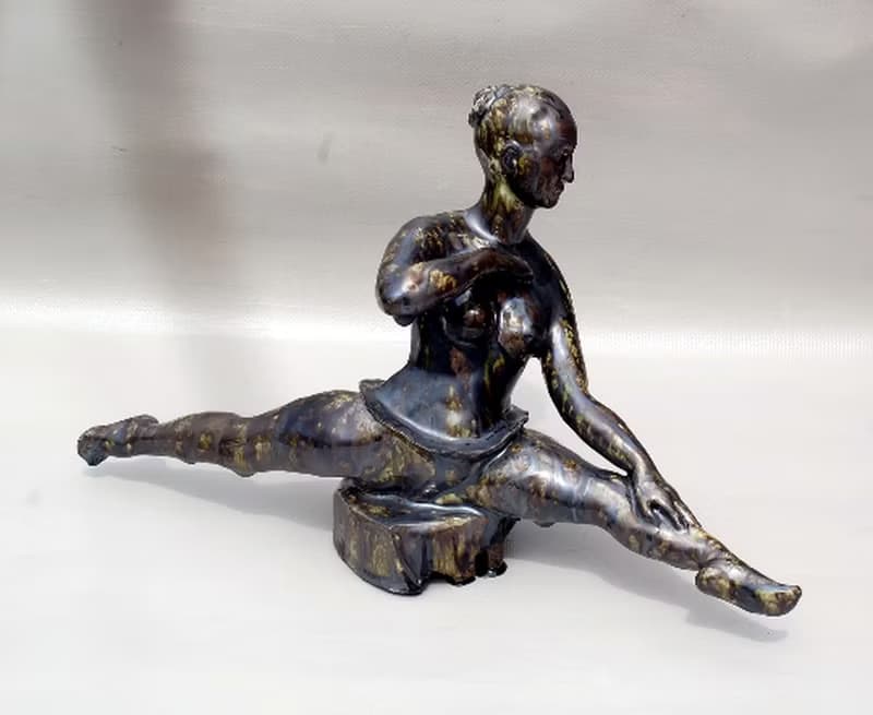Ballerina sculpture Ceramic figurine Ceramic sculpture sexy lady Female portrait