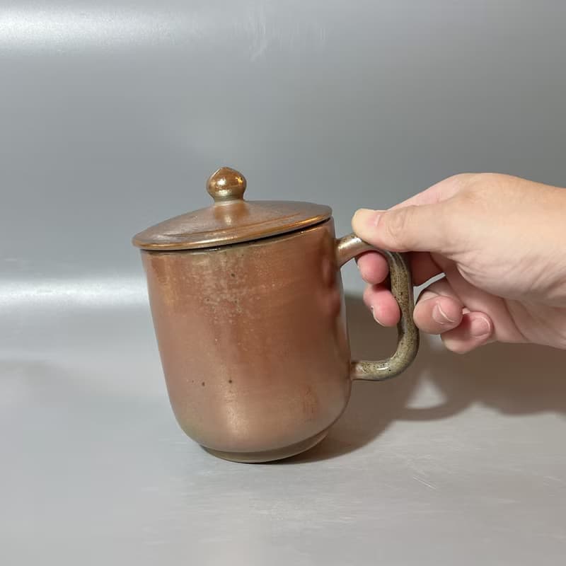 柴燒500cc有蓋馬克杯 / 啤酒杯 / 小平凡手作