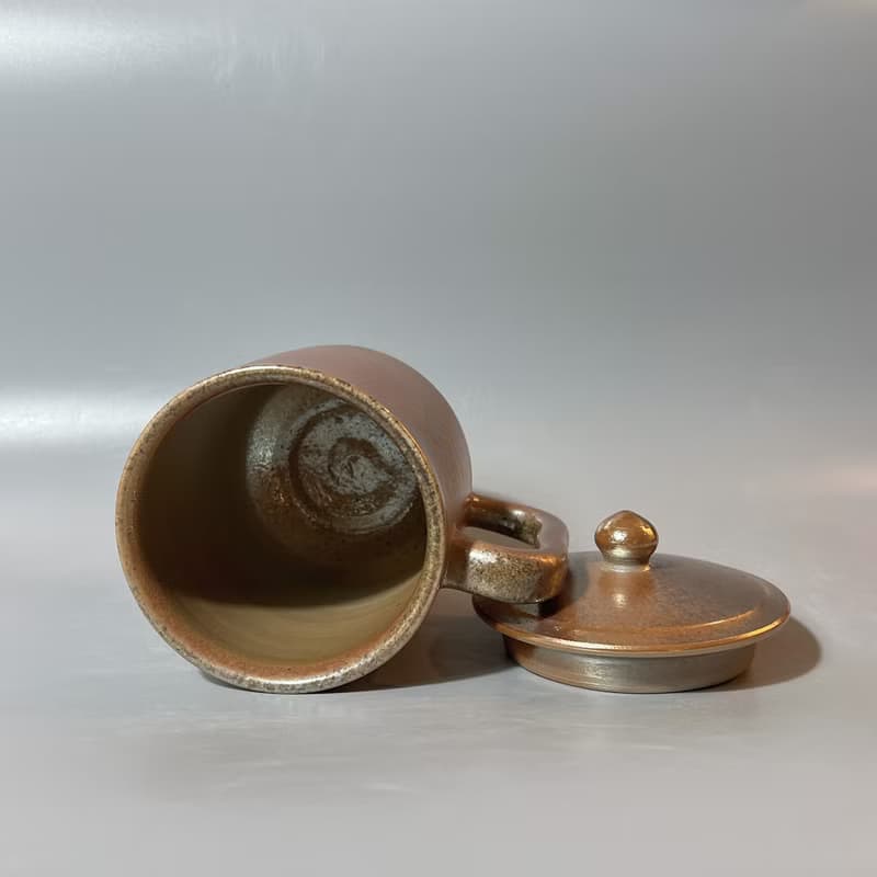 柴燒500cc有蓋馬克杯 / 啤酒杯 / 小平凡手作