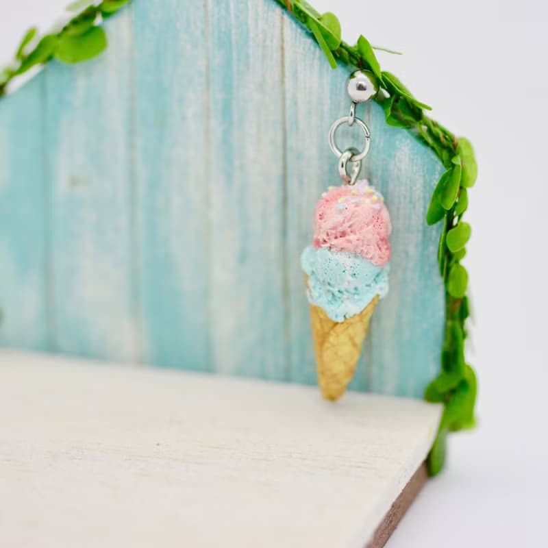 袖珍清涼夏日冰品套組耳環 Miniature Ice Cream earring 芒果冰