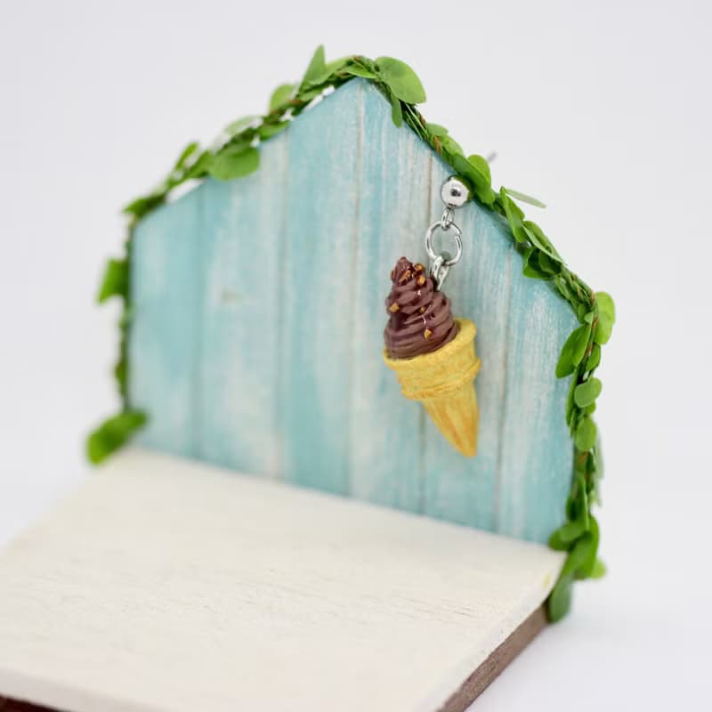 袖珍清涼夏日冰品套組耳環 Miniature Ice Cream earring 芒果冰