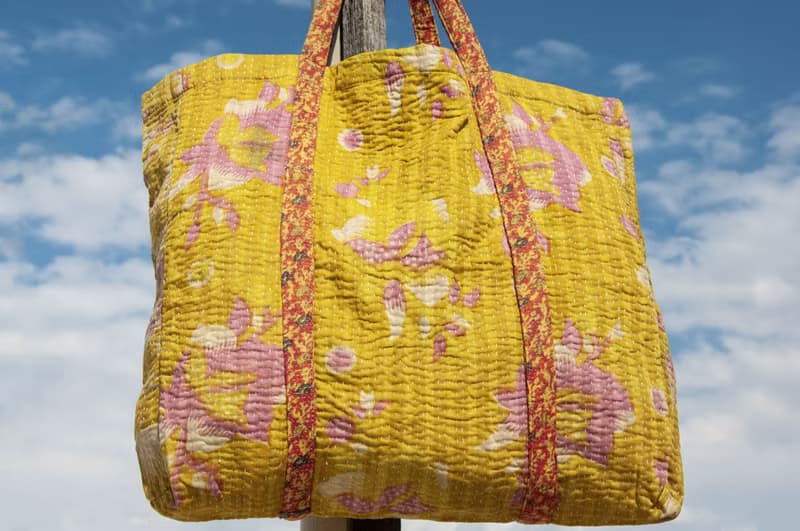 手縫紗麗布側背包/刺繡側背包/刺繡肩背包/手縫紗麗線側背包-森林