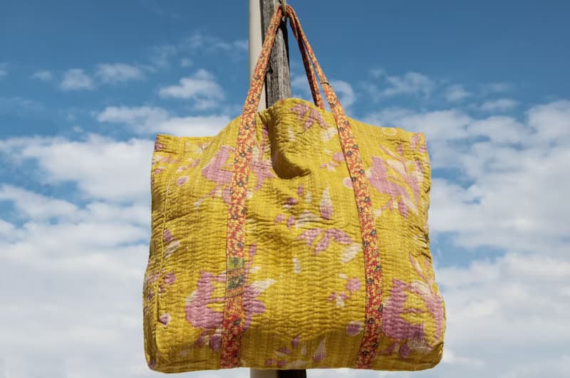 手縫紗麗布側背包/刺繡側背包/刺繡肩背包/手縫紗麗線側背包-森林