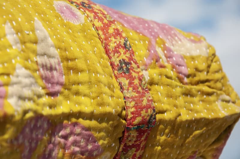 手縫紗麗布側背包/刺繡側背包/刺繡肩背包/手縫紗麗線側背包-森林