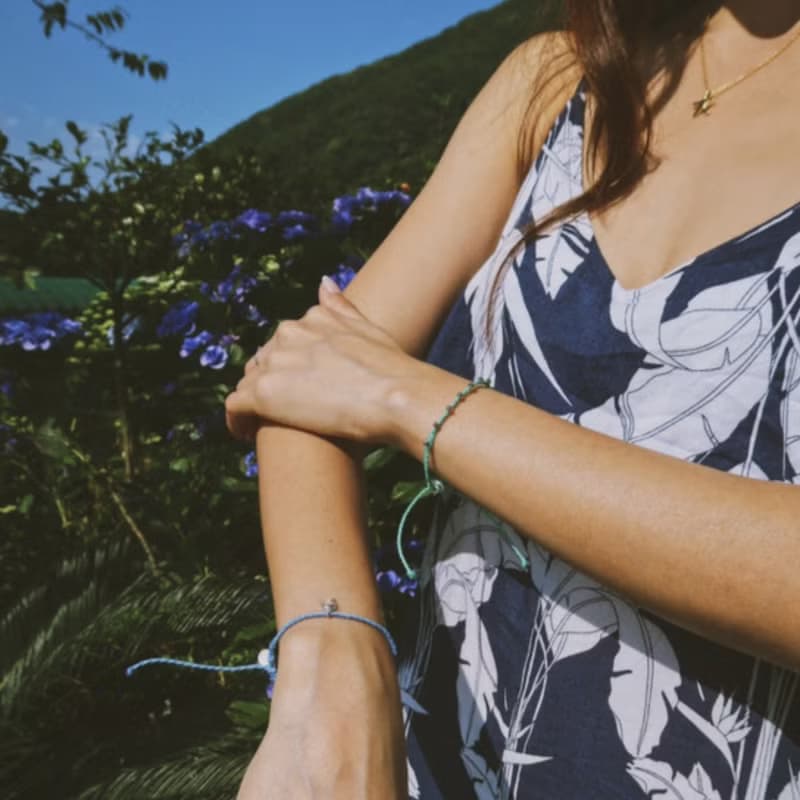 環綠藤珠珠編織衝浪手環 GREEN LEAVES BEAD