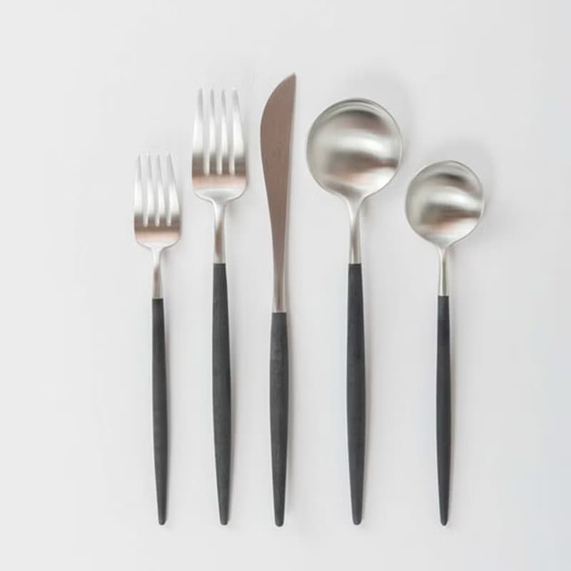 葡萄牙Cutipol GOA系列黑柄21.5cm主餐叉