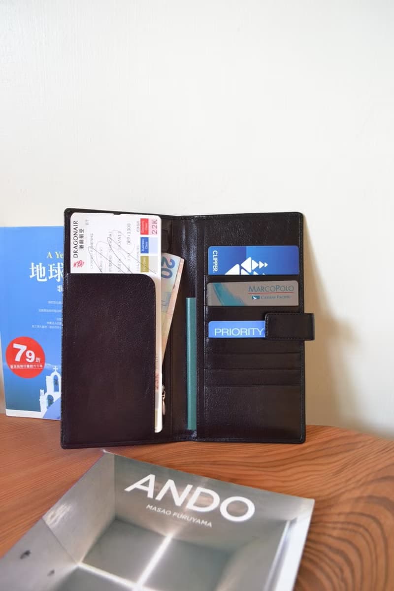 牛皮護照夾長夾 白色