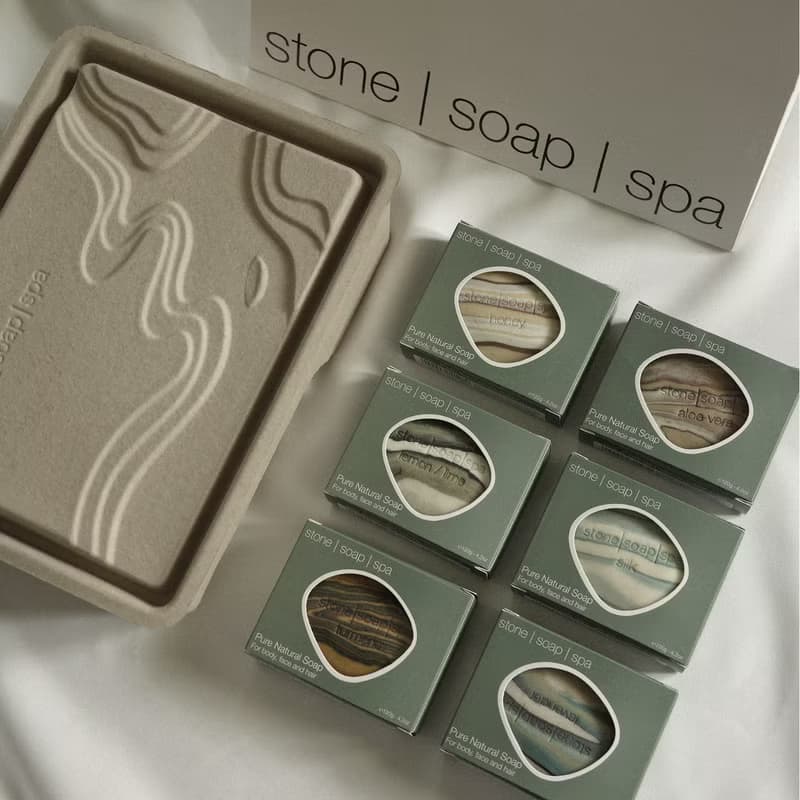 反璞歸真禮盒 鵝卵石香氛輕柔磨砂皂 果韻花香