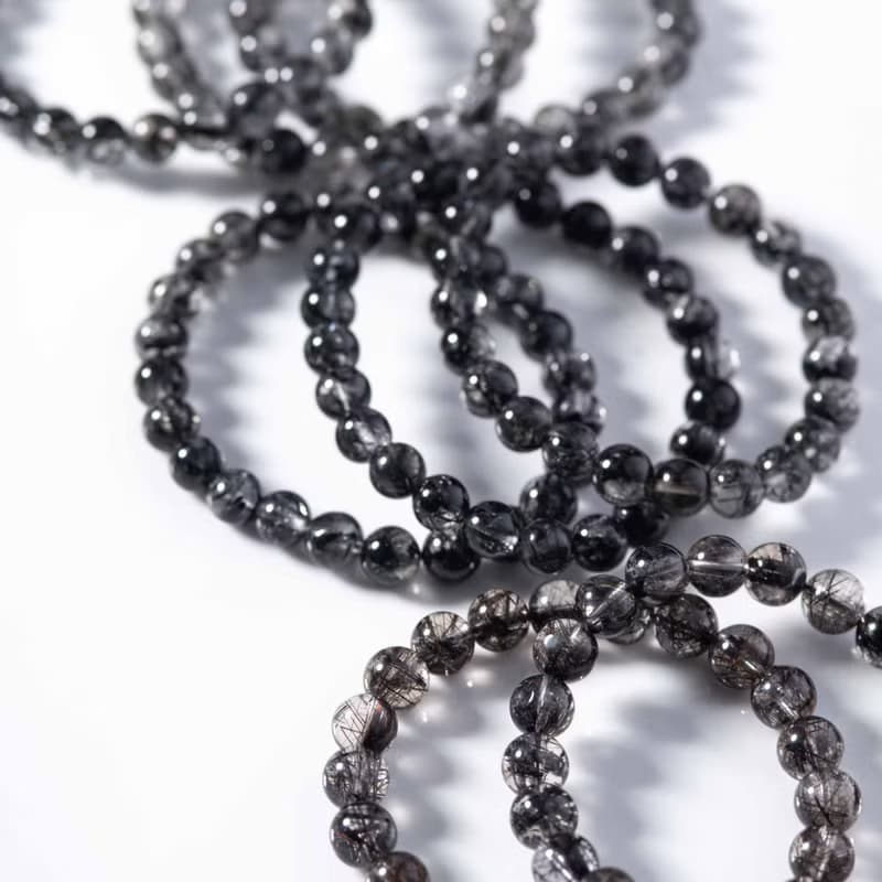 【微瑕疵福利品】4A黑髮晶4mm 6mm 8mm 10mm手鍊